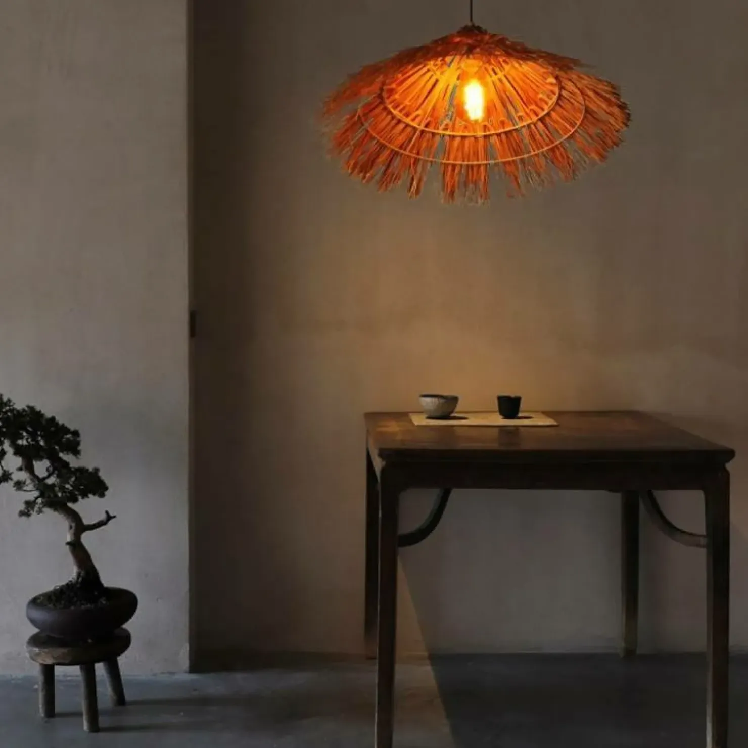 Flash Sale Sklep Kaja Wiklinowa lampa wisząca do sypialni ABR-NLW37-BH-E27 BOHO | Kaja brązowy
