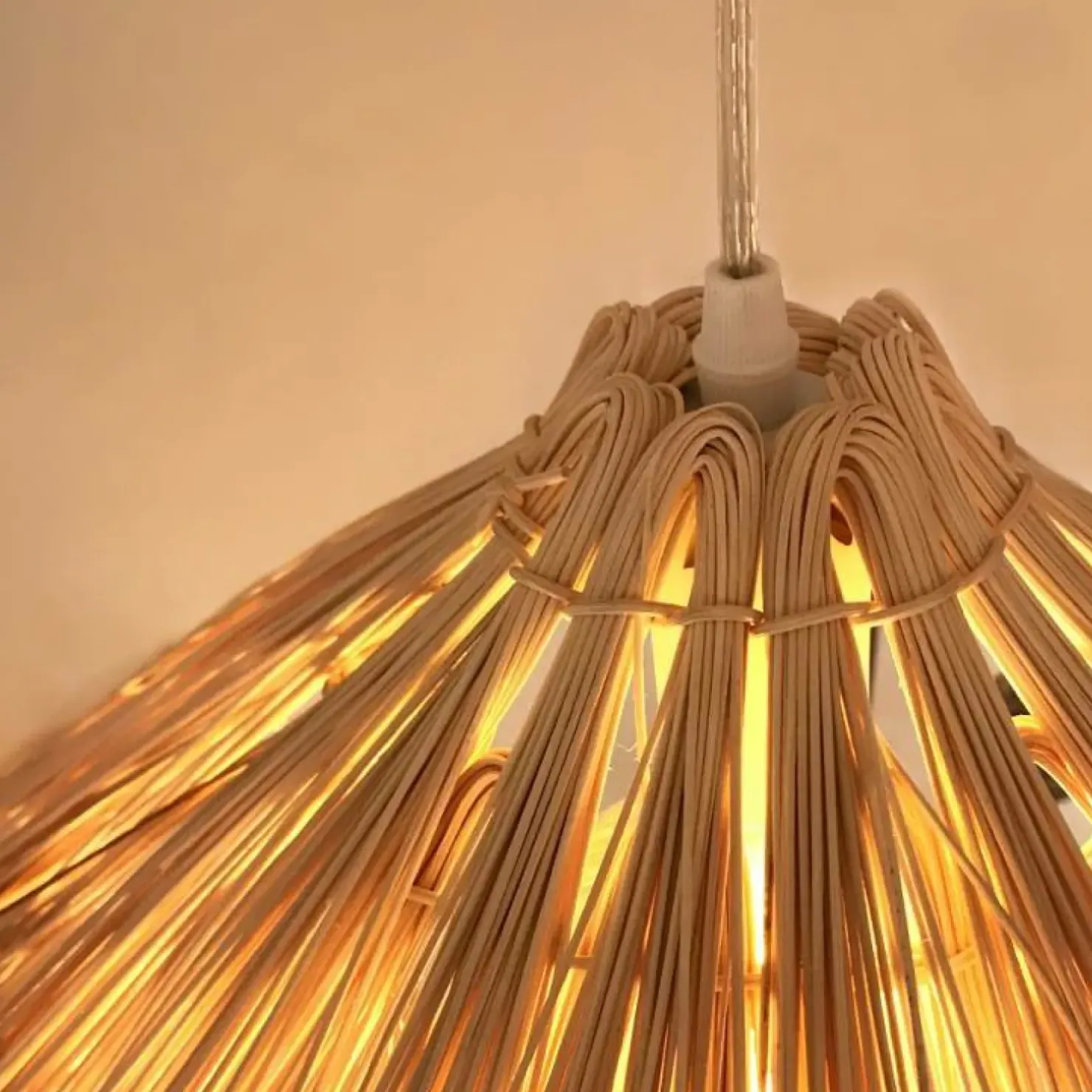 Flash Sale Sklep Kaja Wiklinowa lampa wisząca do sypialni ABR-NLW37-BH-E27 BOHO | Kaja brązowy