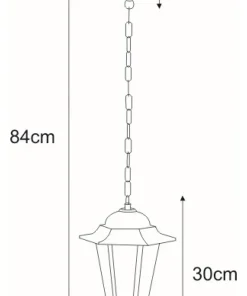 Wisząca lampa na łańcuchu K-5009H CZ/ZŁ STANDARD | Kaja Oświetlenie*Sklep Kaja New