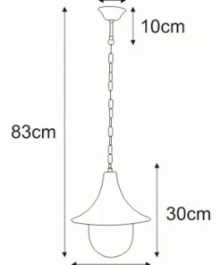 Wisząca lampa zewnętrzna, lampion K-8126 CZ/ZŁ BOSTON | Kaja*Sklep Kaja Shop