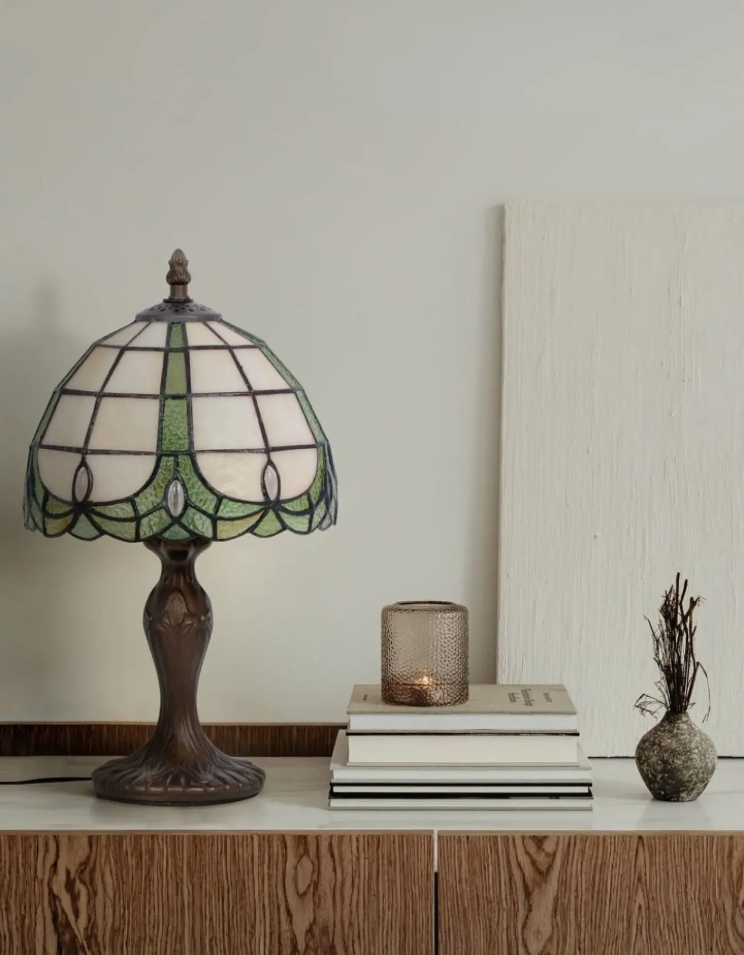 Witrażowa, elegancka lampka stołowa K-G082166 PAPI | Kaja Oświetlenie*Sklep Kaja Cheap