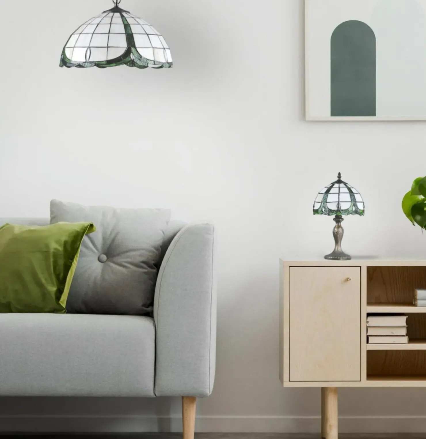 Witrażowa, elegancka lampka stołowa K-G082166 PAPI | Kaja Oświetlenie*Sklep Kaja Cheap