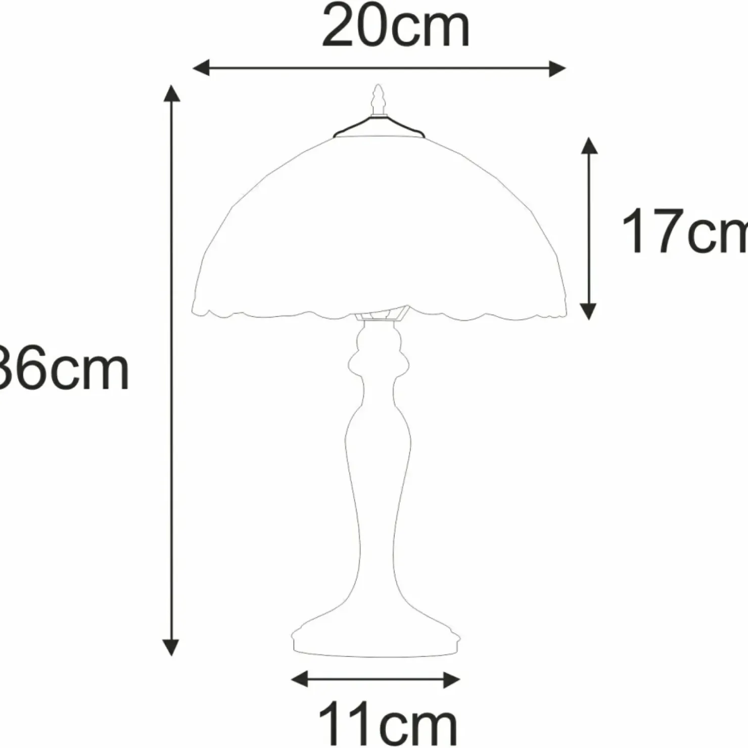 Witrażowa, elegancka lampka stołowa K-G082166 PAPI | Kaja Oświetlenie*Sklep Kaja Cheap