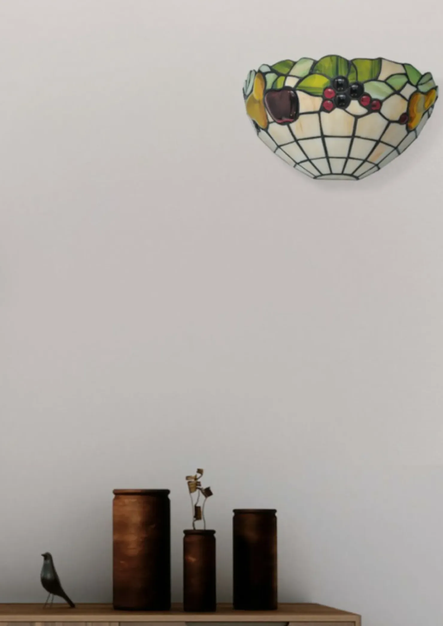 Witrażowa lampa ścienna z owocami K-W12550 FRUIT | Kaja Oświetlenie*Sklep Kaja Clearance
