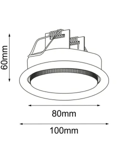 Wpuszczana, okrągła lampa na żarówkę GX53 ANT 3028 DROP | Kaja*Sklep Kaja Store