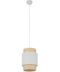 Sale Sklep Kaja Wąska, abażurowa lampa wisząca do jadalni TK 5652 BOHO NEW WHITE