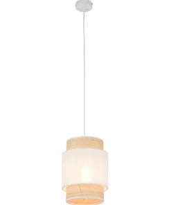 Sale Sklep Kaja Wąska, abażurowa lampa wisząca do jadalni TK 5652 BOHO NEW WHITE