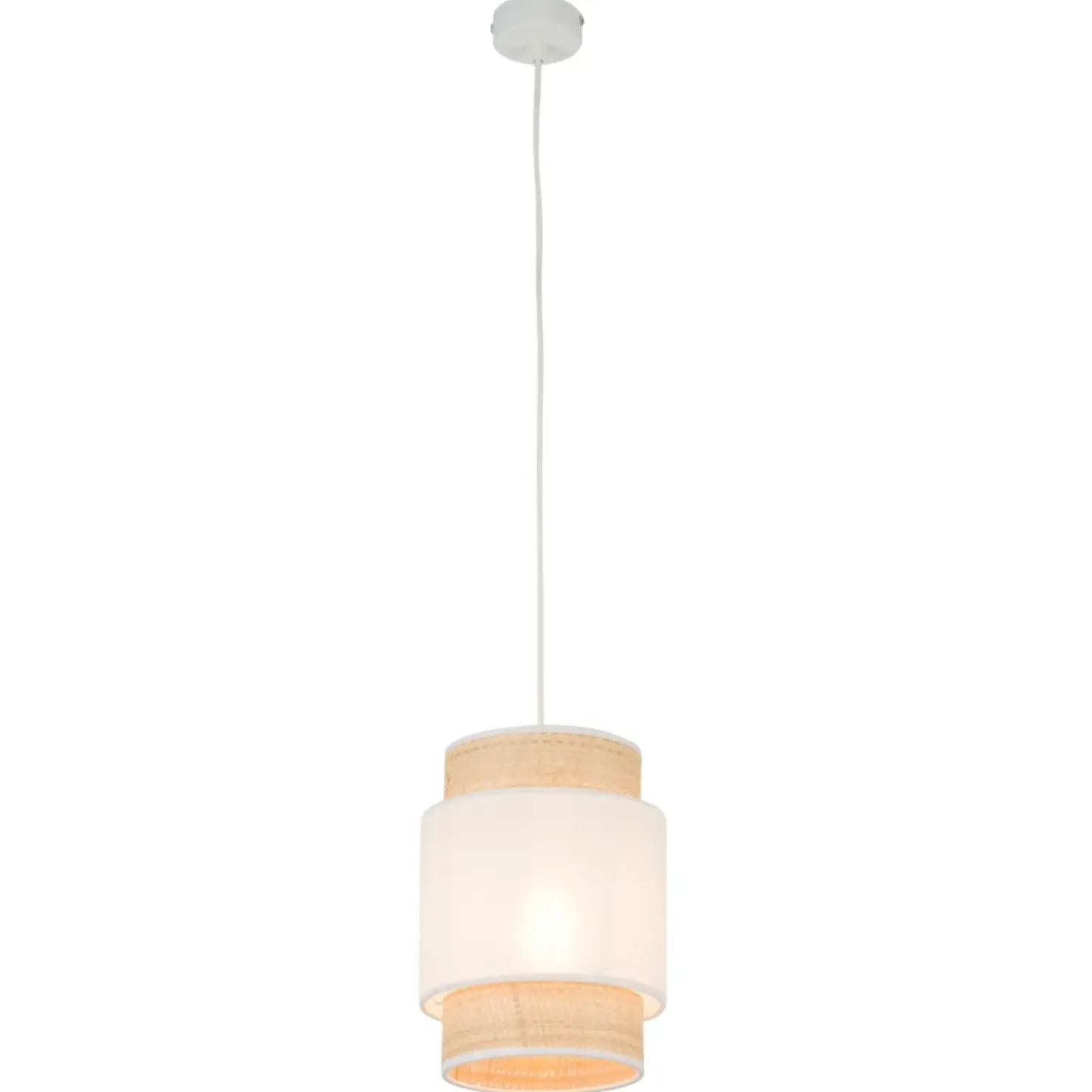 Sale Sklep Kaja Wąska, abażurowa lampa wisząca do jadalni TK 5652 BOHO NEW WHITE