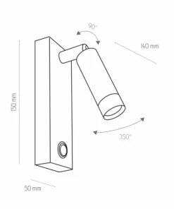 Wąska lampa ścienna LED do korytarza TK 4485 ENZO | Kaja Oświetlenie*Sklep Kaja Shop