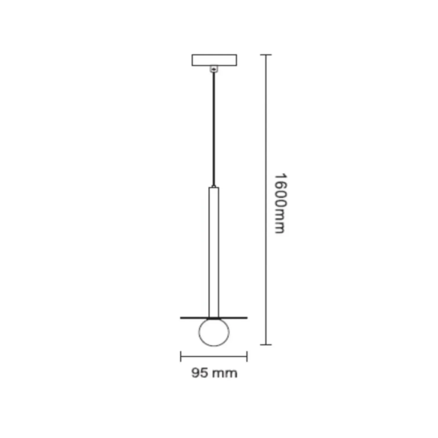 Clearance Sklep Kaja Wąska lampa wisząca do łazienki LP-048/1PS GR BOLITA | Kaja