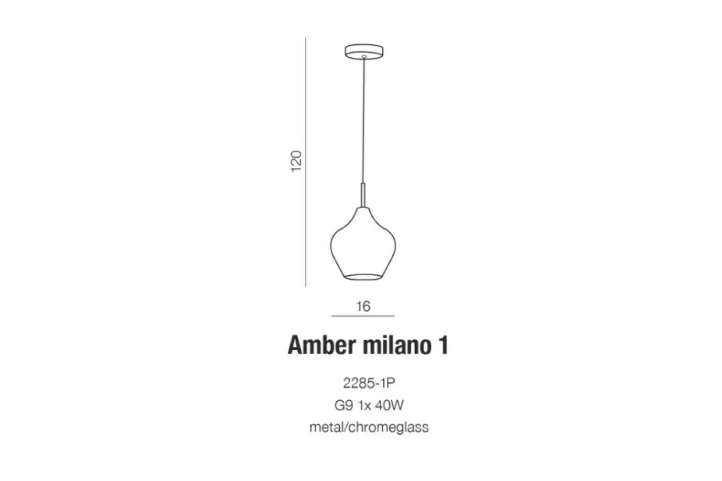 Clearance Sklep Kaja Wąska lampa wisząca w kolorze m AZ3077 AMBER | Kaja miedziany