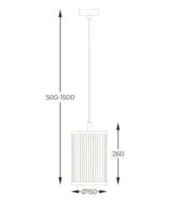 Best Sklep Kaja Wąska lampa wisząca ze smukłym kloszem P0528-01F-P7AC SERGIO | Kaja