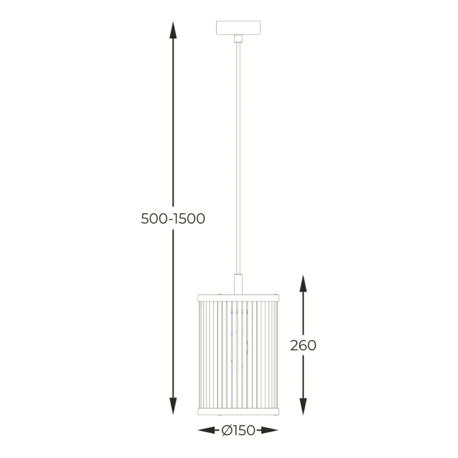 Best Sklep Kaja Wąska lampa wisząca ze smukłym kloszem P0528-01F-P7AC SERGIO | Kaja