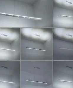 Hot Sklep Kaja Wąska listwa wisząca, świecąca w wielu kierunkach 2532-95 szary