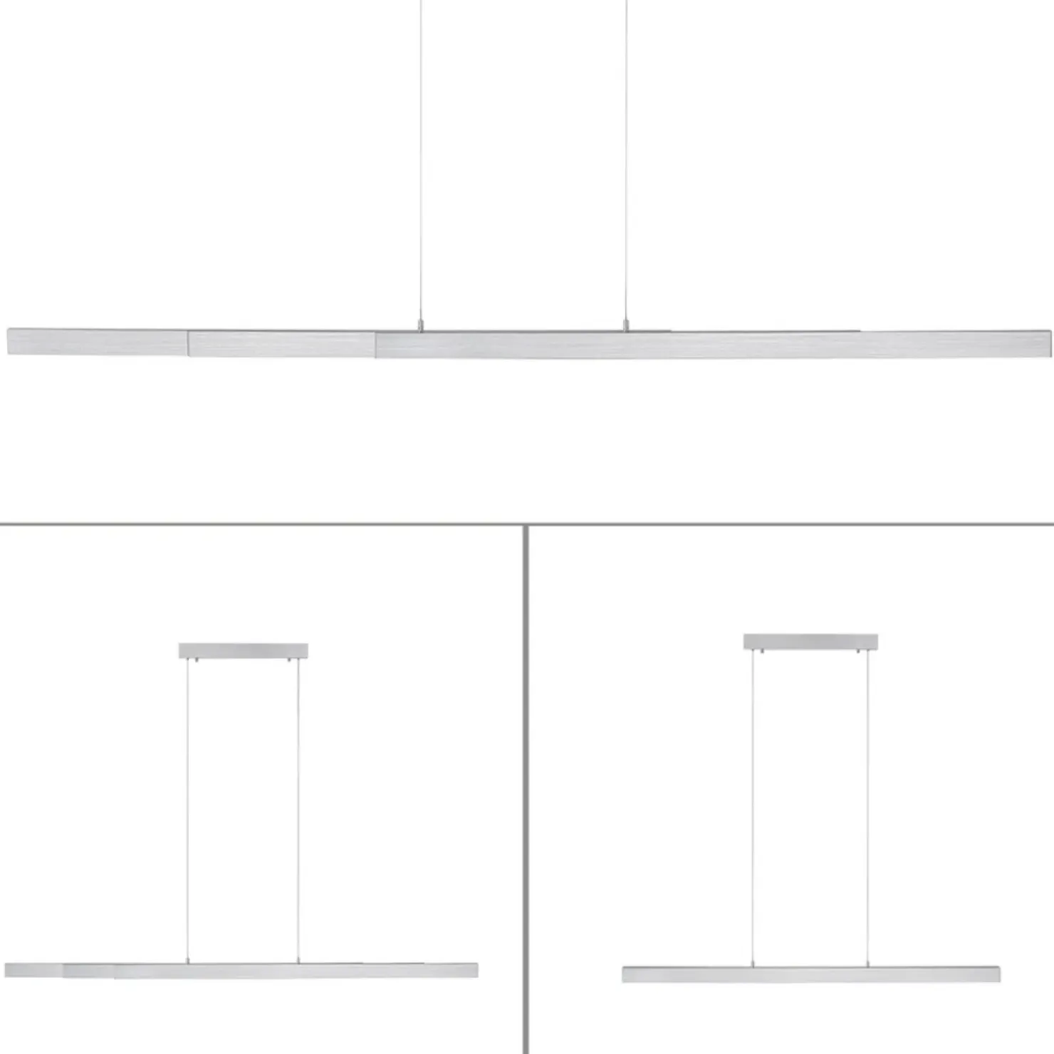 Clearance Sklep Kaja Wąska, wisząca lampa sufitowa LED 11660-95 z serii LUZI | Kaja szary
