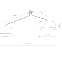 Store Sklep Kaja Wyjątkowa, czarna lampa sufitowa z abażurami 7950 | Kaja Oświetlenie czarny