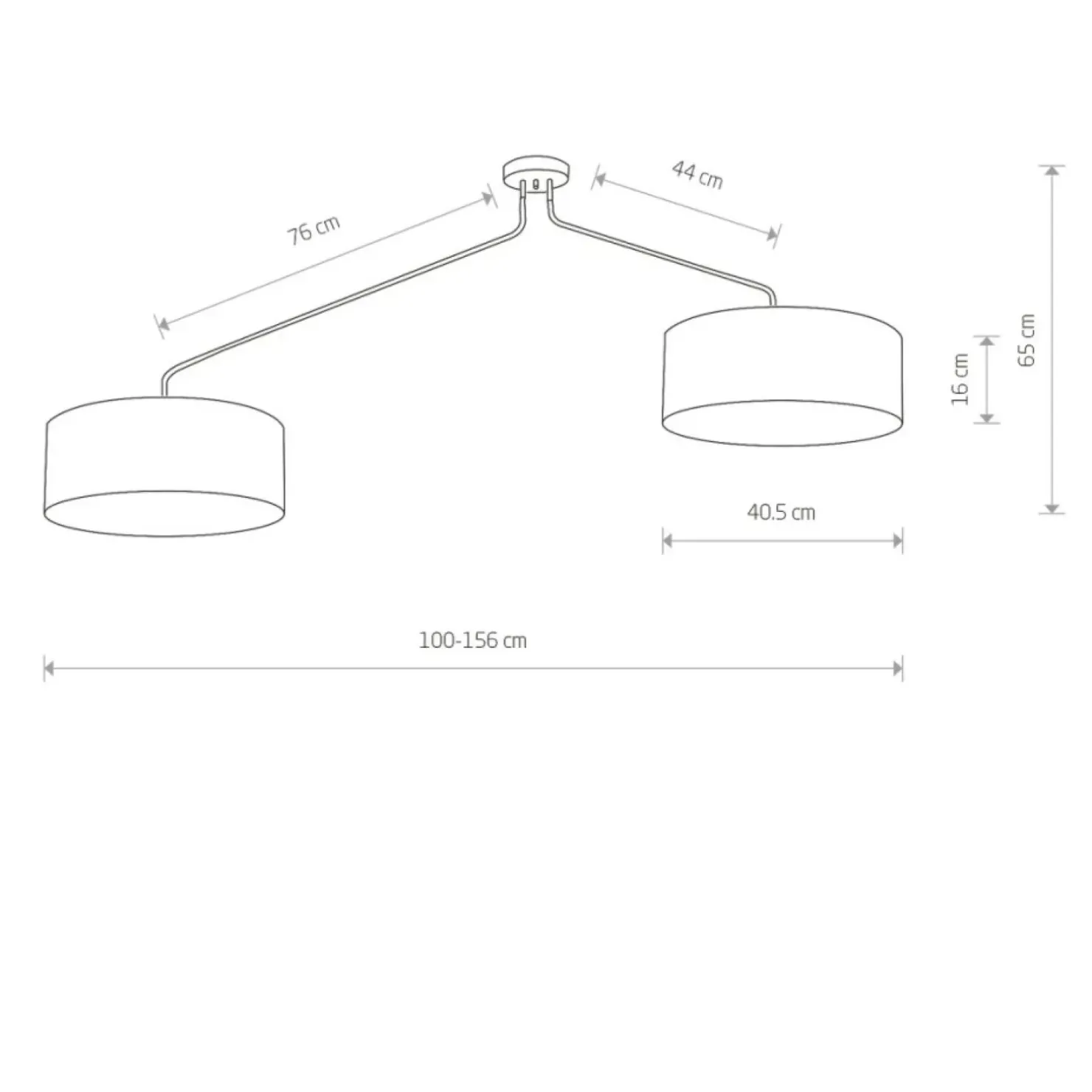 Store Sklep Kaja Wyjątkowa, czarna lampa sufitowa z abażurami 7950 | Kaja Oświetlenie czarny