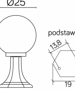 Wyjątkowa lampa ogrodowa K 4011/1/K 250 z serii KULE CLASSIC | Kaja Oświetlenie*Sklep Kaja Cheap