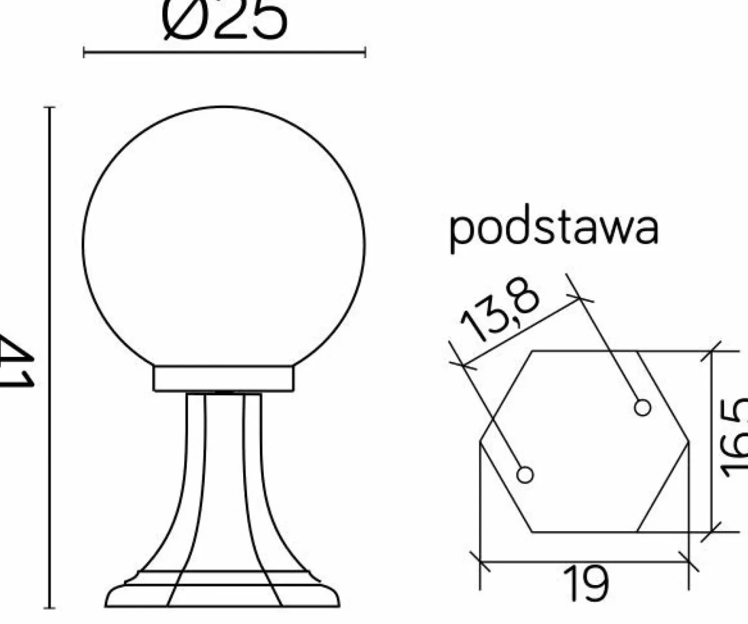 Wyjątkowa lampa ogrodowa K 4011/1/K 250 z serii KULE CLASSIC | Kaja Oświetlenie*Sklep Kaja Cheap