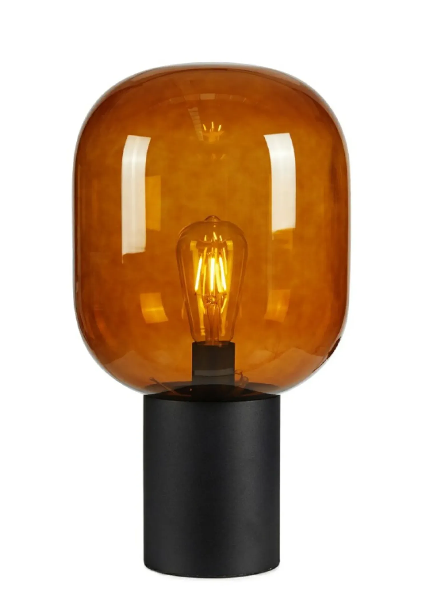 Wyjątkowa lampa stołowa z brązowym kloszem 108294 | Kaja Oświetlenie*Sklep Kaja Shop