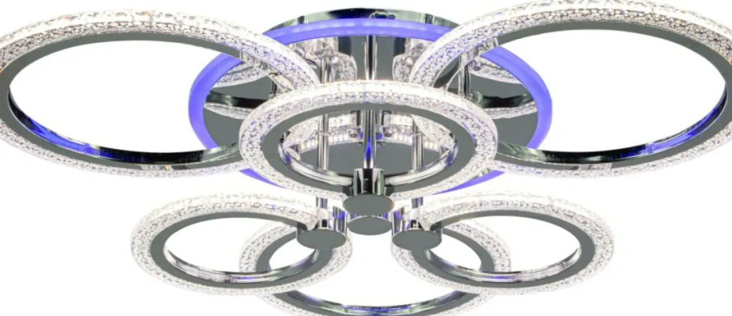 Hot Sklep Kaja Wyjątkowa lampa sufitowa, oświetlenie ledowe DRS2032/6 z serii RING chrom