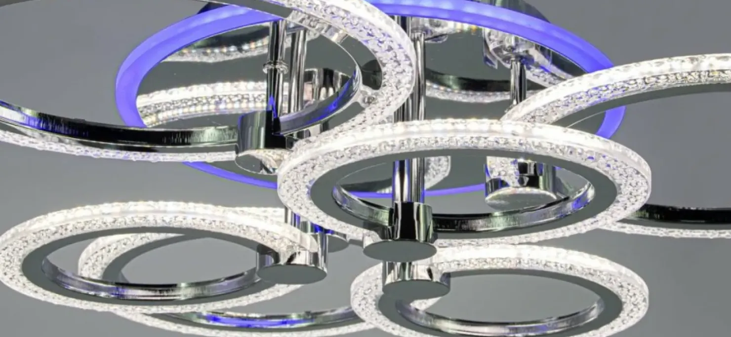 Hot Sklep Kaja Wyjątkowa lampa sufitowa, oświetlenie ledowe DRS2032/6 z serii RING chrom