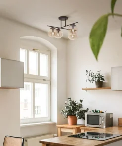 Store Sklep Kaja Wyjątkowa lampa sufitowa z czterema kloszami K-5161 z serii DELTA