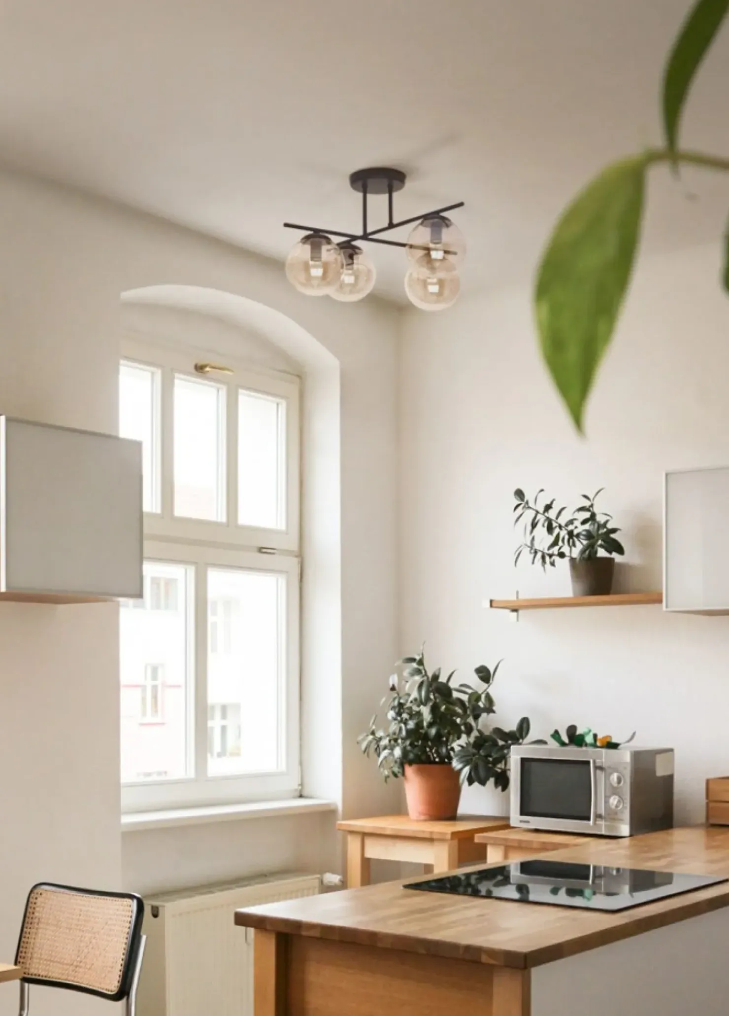 Store Sklep Kaja Wyjątkowa lampa sufitowa z czterema kloszami K-5161 z serii DELTA