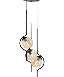 Cheap Sklep Kaja Wyjątkowa lampa wisząca do salonu, trzy klosze K-5338 z serii VELA