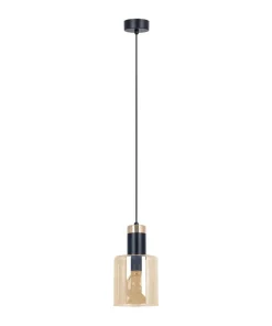 Online Sklep Kaja Wyjątkowa lampa wisząca z bursztynowym kloszem K-5255 z serii ALTO