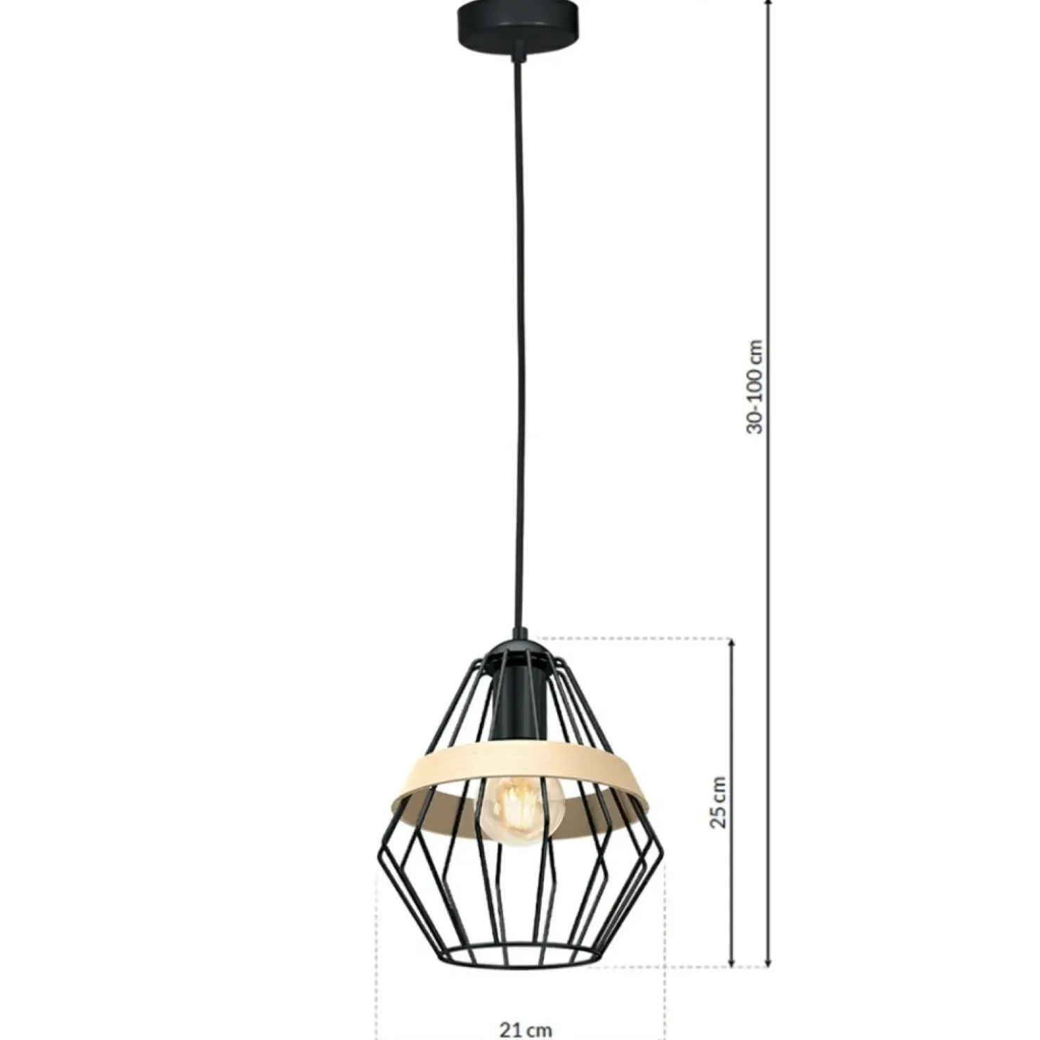 Sale Sklep Kaja Wyjątkowa lampa wisząca z regulowaną wysokością MLP5524 z serii CLIFF | Kaja Ośw