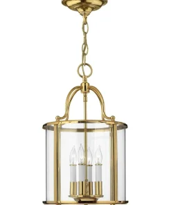 Wyjątkowa lampa wisząca, złota oprawa HK-GENTRY-P-M-PB z serii GENTRY*Sklep Kaja Discount