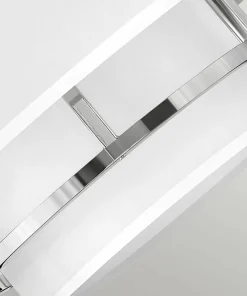 Clearance Sklep Kaja Wyjątkowa lampa z białym abażurem HK-GRAHAM-M-PN z serii GRAHAM polerowanynikiel