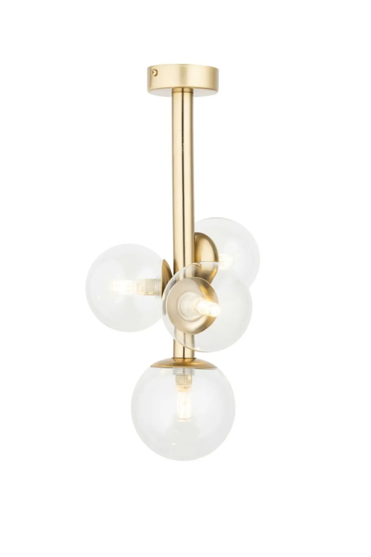 New Sklep Kaja Wyjątkowa, złota lampa sufitowa z kloszami SIG 40853 z serii PERLA LUX