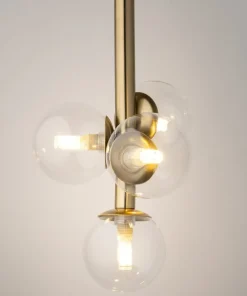 New Sklep Kaja Wyjątkowa, złota lampa sufitowa z kloszami SIG 40853 z serii PERLA LUX