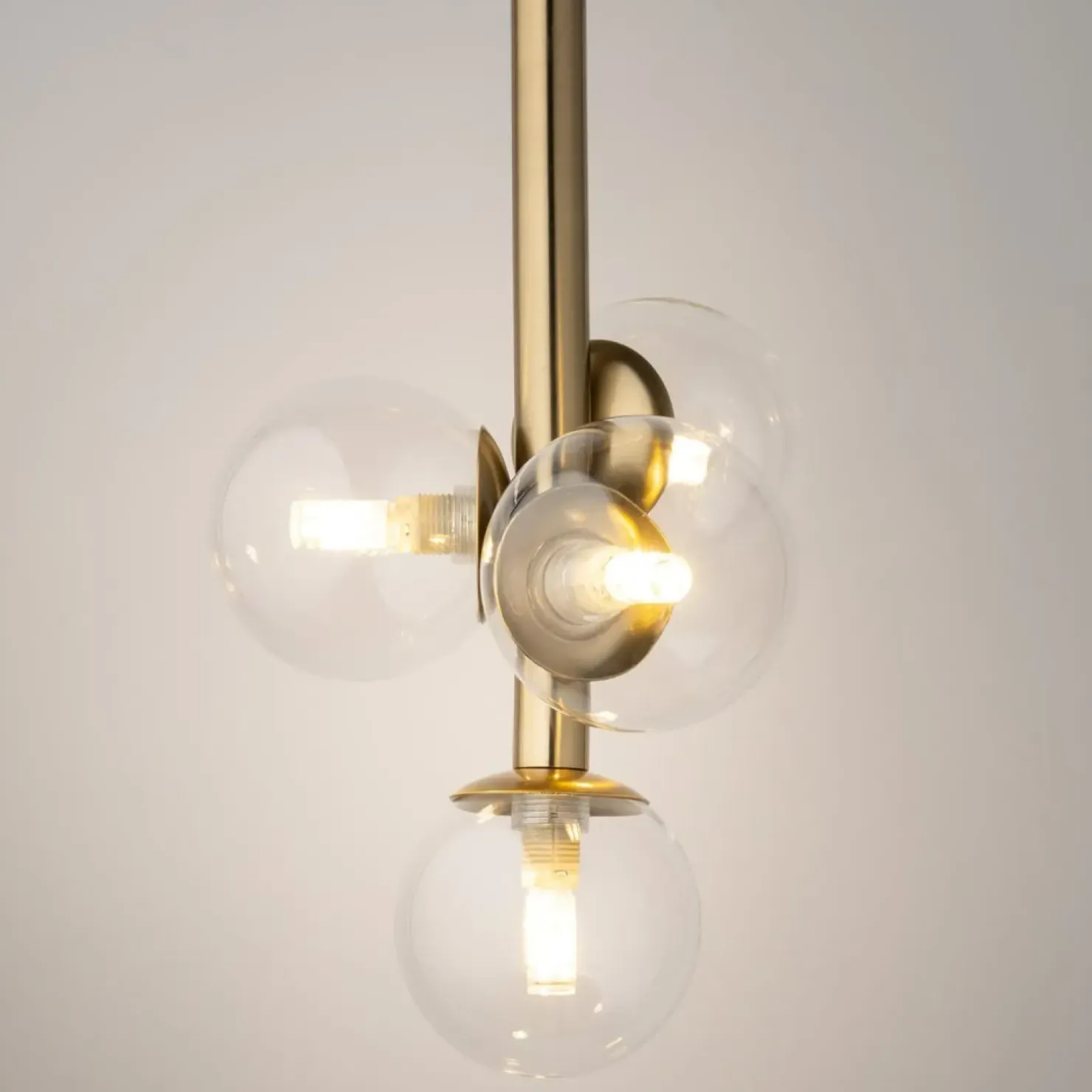New Sklep Kaja Wyjątkowa, złota lampa sufitowa z kloszami SIG 40853 z serii PERLA LUX