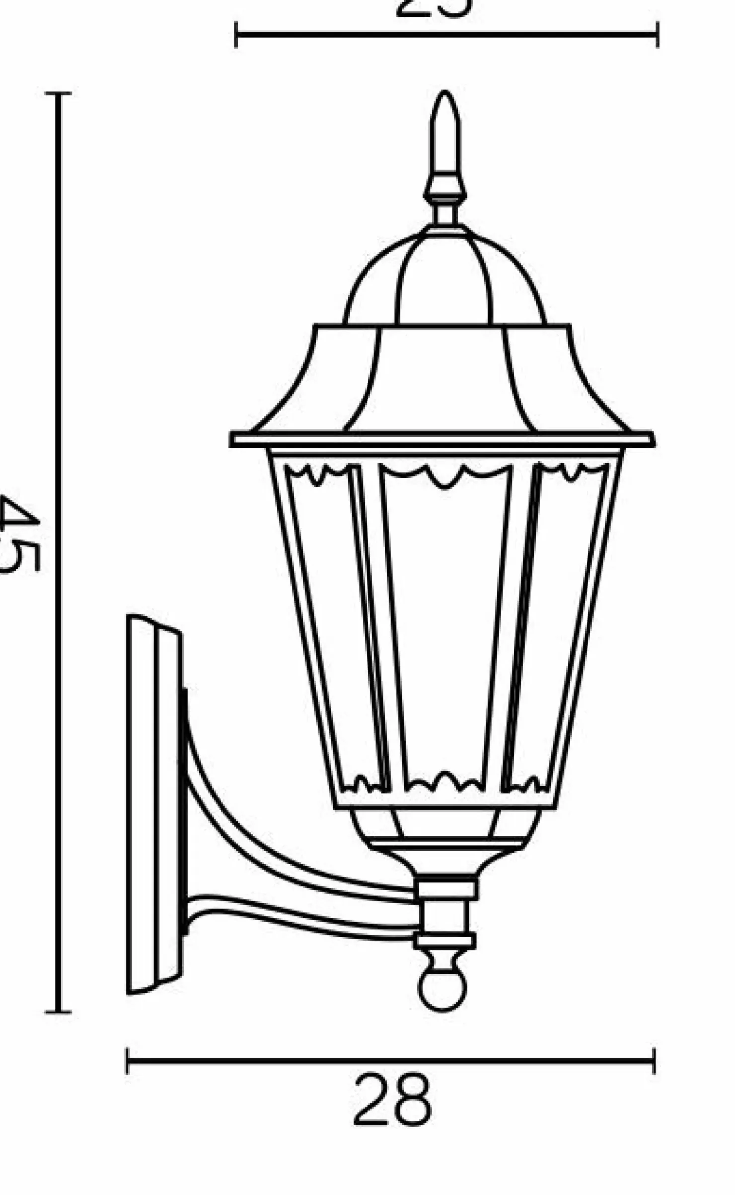 Wymyślna lampa elewacyjna K 3012/1/DH g z serii RETRO CLASSIC II | Kaja Oświetle*Sklep Kaja Fashion