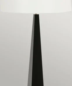 Wysoka, czarno-biała lampa podłogowa ASCENT-FL-BLK-W z serii ASCENT*Sklep Kaja Outlet