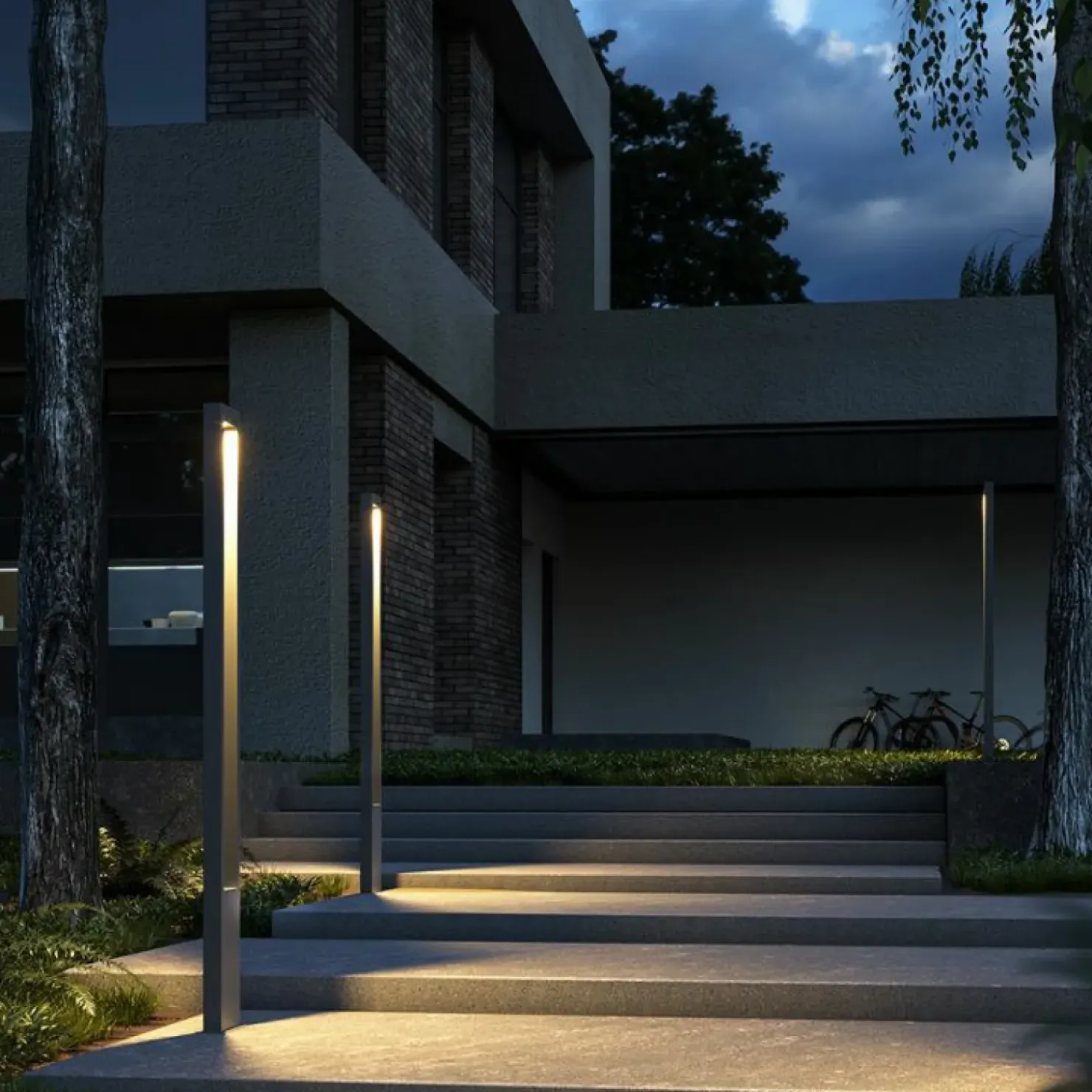Wysoka lampa do ogrodu, ramka LED 200cm O425FL-L25GF BONN*Sklep Kaja Online