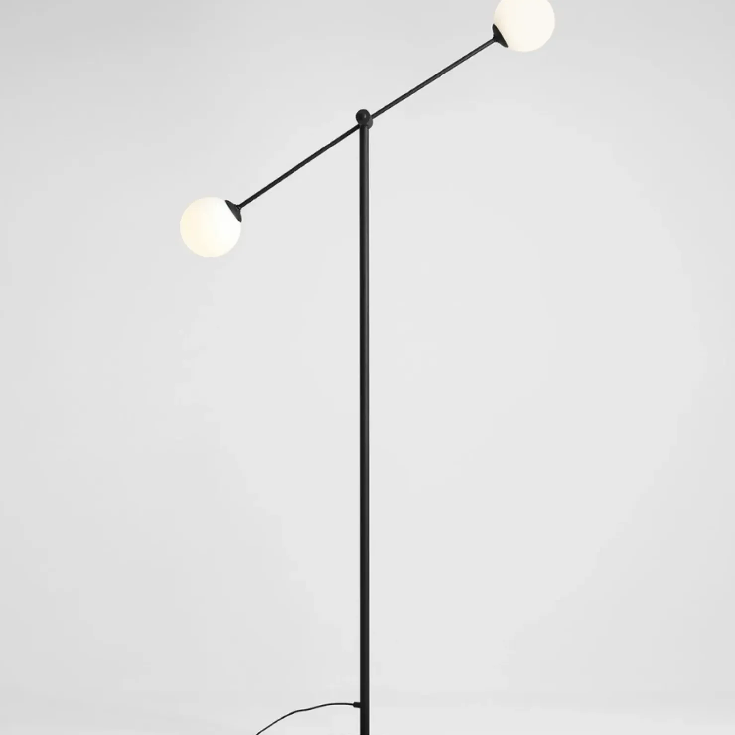 Wysoka lampa podłogowa czarna z kloszami 1081A1 OHIO | Kaja*Sklep Kaja Shop