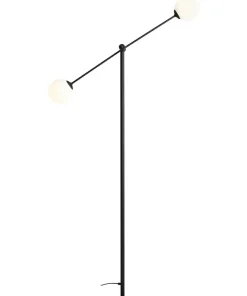 Wysoka lampa podłogowa czarna z kloszami 1081A1 OHIO | Kaja*Sklep Kaja Shop
