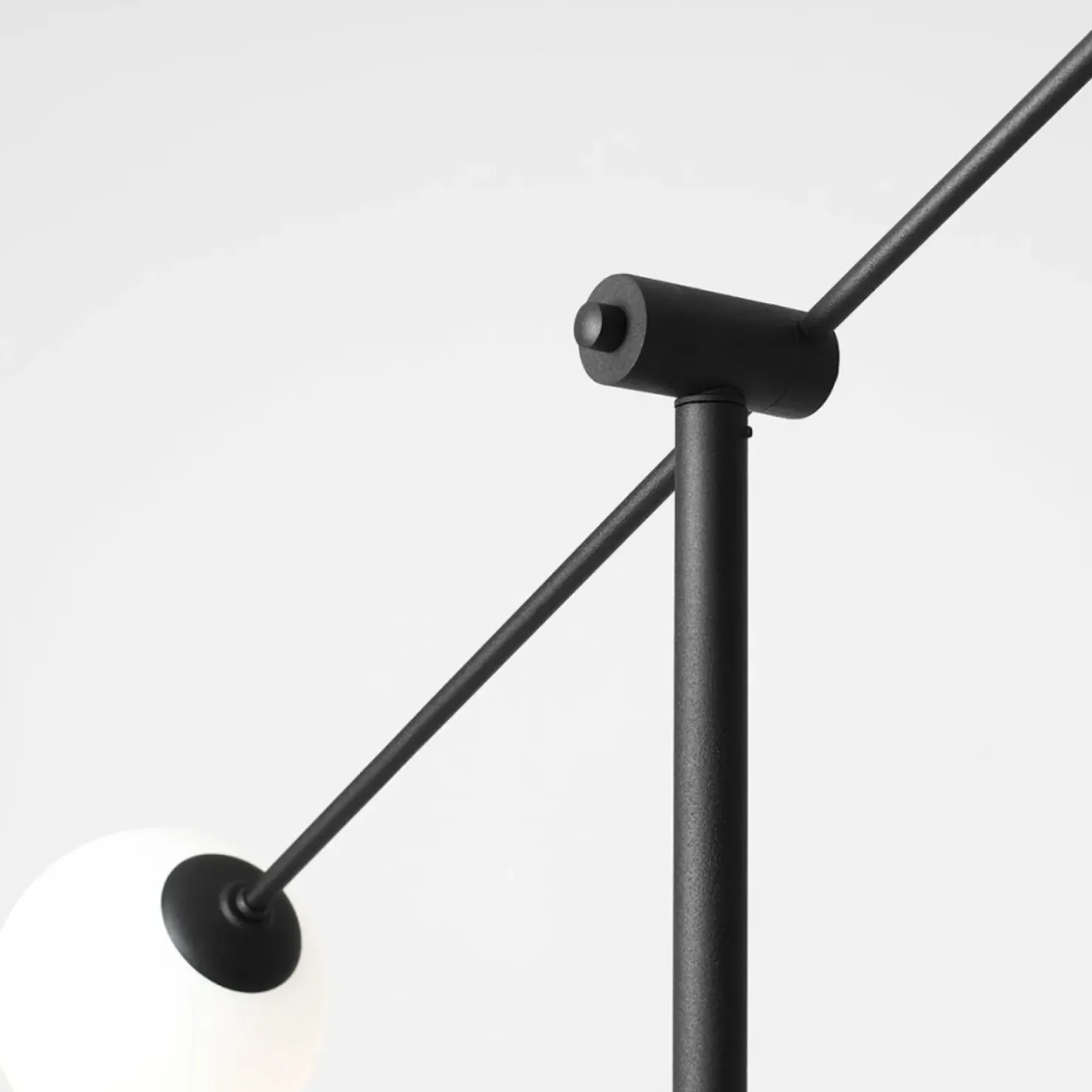 Wysoka lampa podłogowa czarna z kloszami 1081A1 OHIO | Kaja*Sklep Kaja Shop