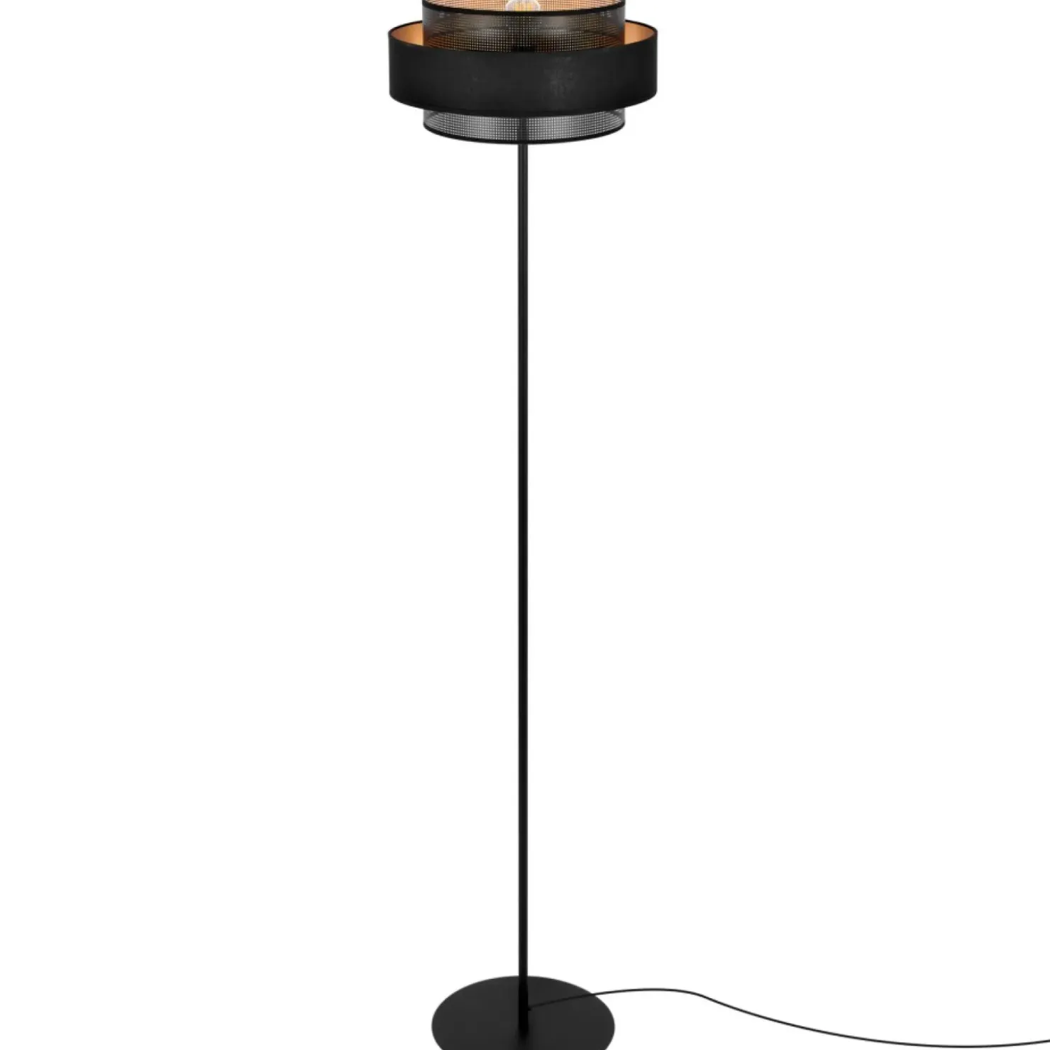 Wysoka lampa podłogowa do salonu, z abażurem K-5285 z serii AMOS*Sklep Kaja Discount