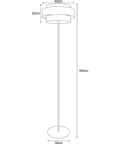Wysoka lampa podłogowa do salonu, z abażurem K-5285 z serii AMOS*Sklep Kaja Discount