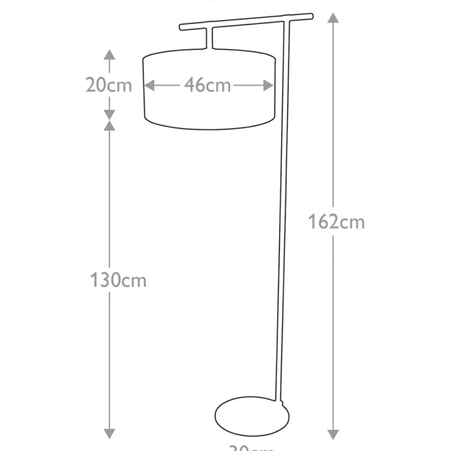 Wysoka lampa podłogowa z abażurem BALANCE-FL-BKPN z serii BALANCE*Sklep Kaja Shop