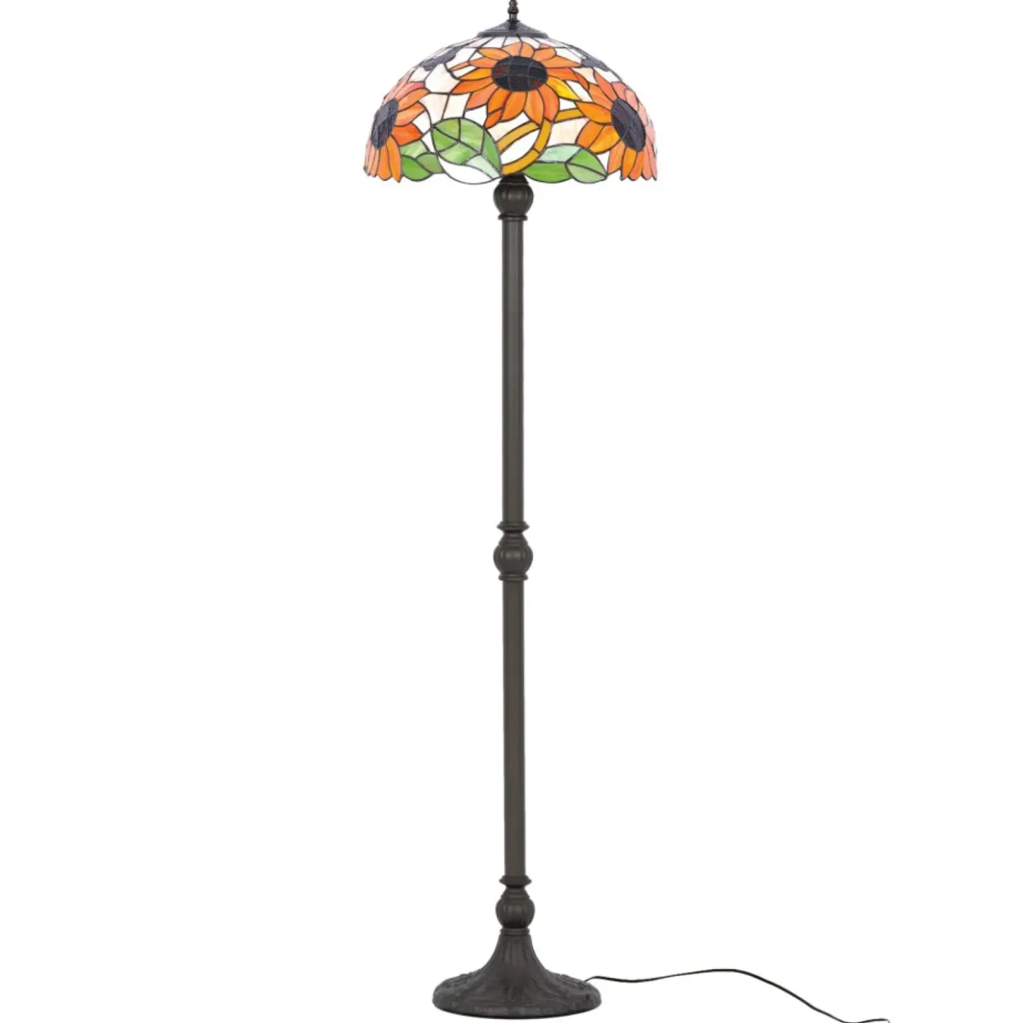 Wysoka lampa podłogowa z okazałym kloszem K-F16814 z serii SUNFLOWER*Sklep Kaja New