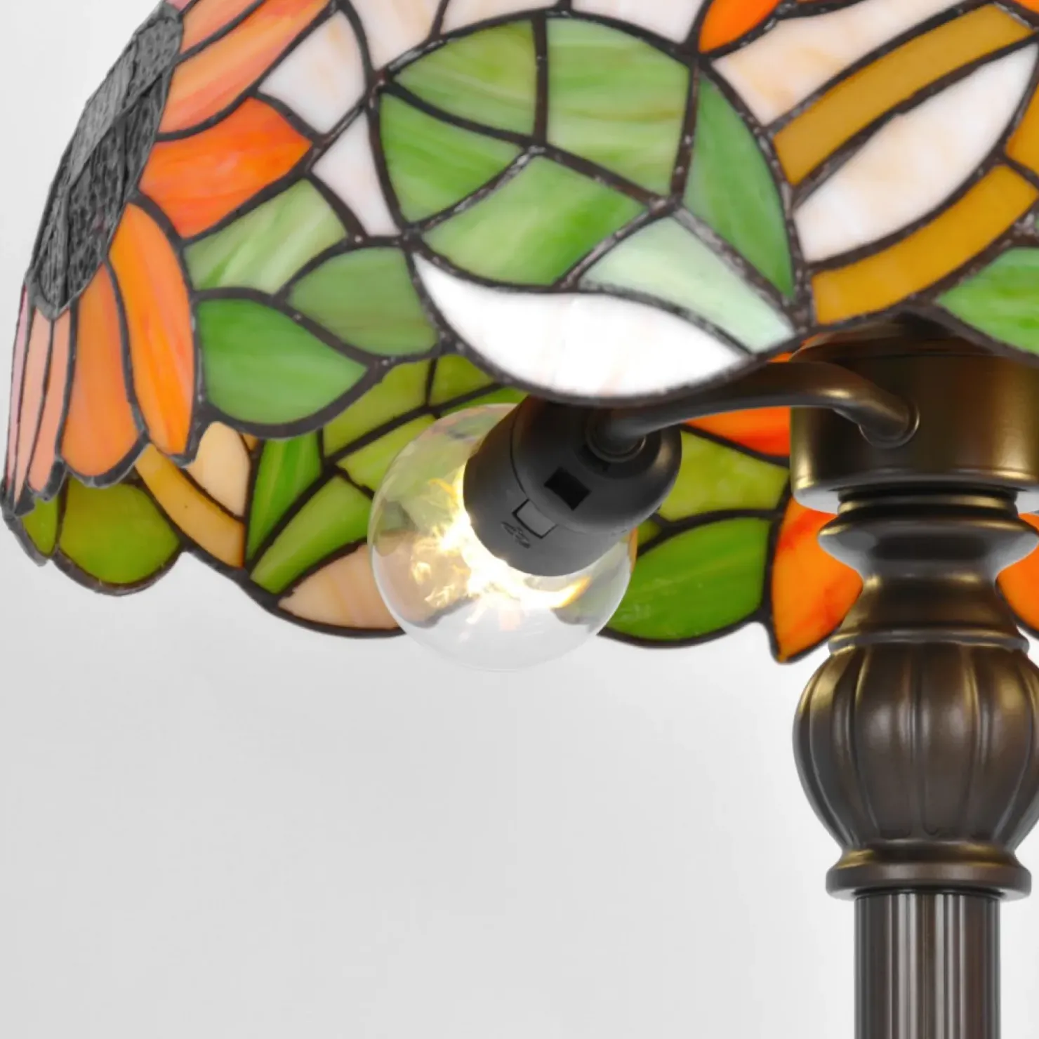Wysoka lampa podłogowa z okazałym kloszem K-F16814 z serii SUNFLOWER*Sklep Kaja New