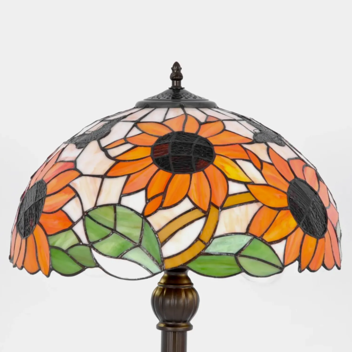 Wysoka lampa podłogowa z okazałym kloszem K-F16814 z serii SUNFLOWER*Sklep Kaja New