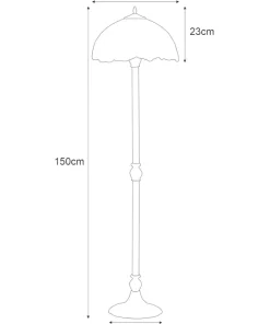 Wysoka lampa podłogowa z okazałym kloszem K-F16814 z serii SUNFLOWER*Sklep Kaja New