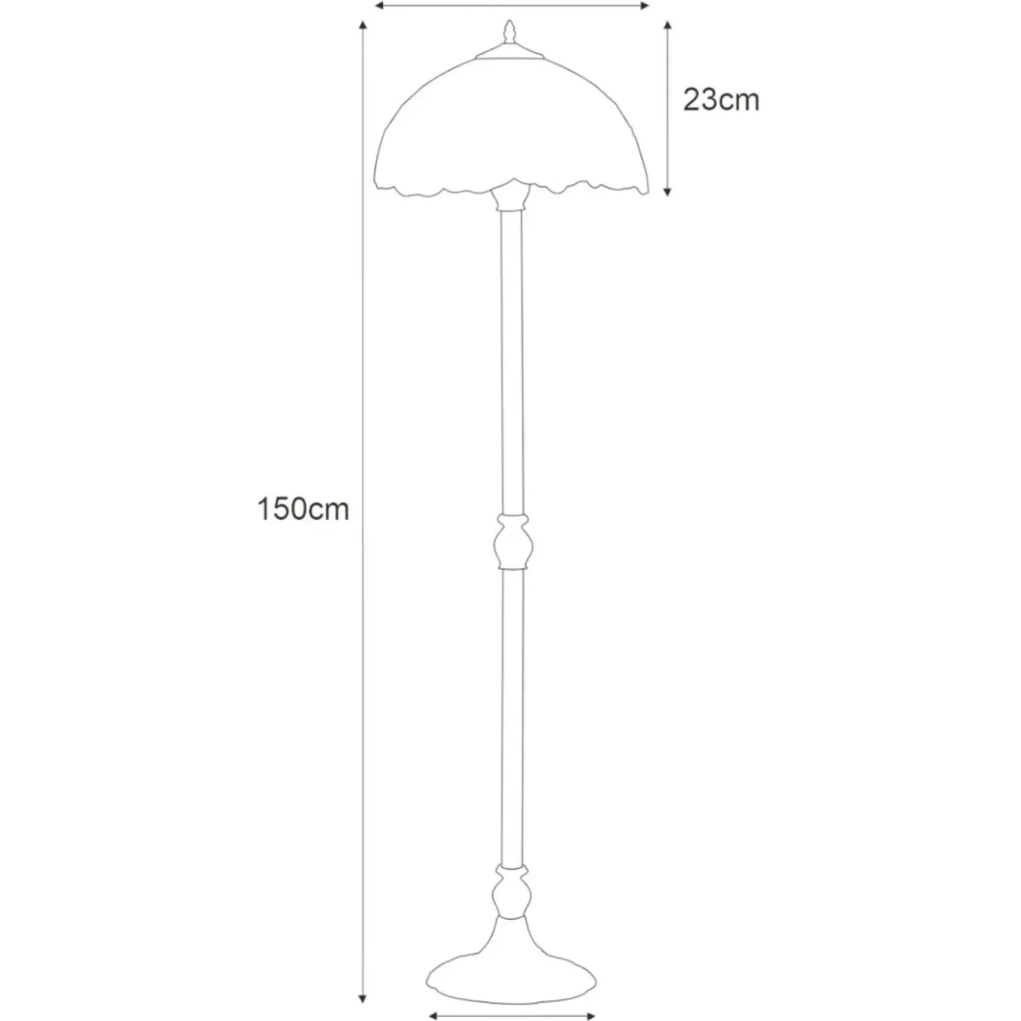 Wysoka lampa podłogowa z okazałym kloszem K-F16814 z serii SUNFLOWER*Sklep Kaja New